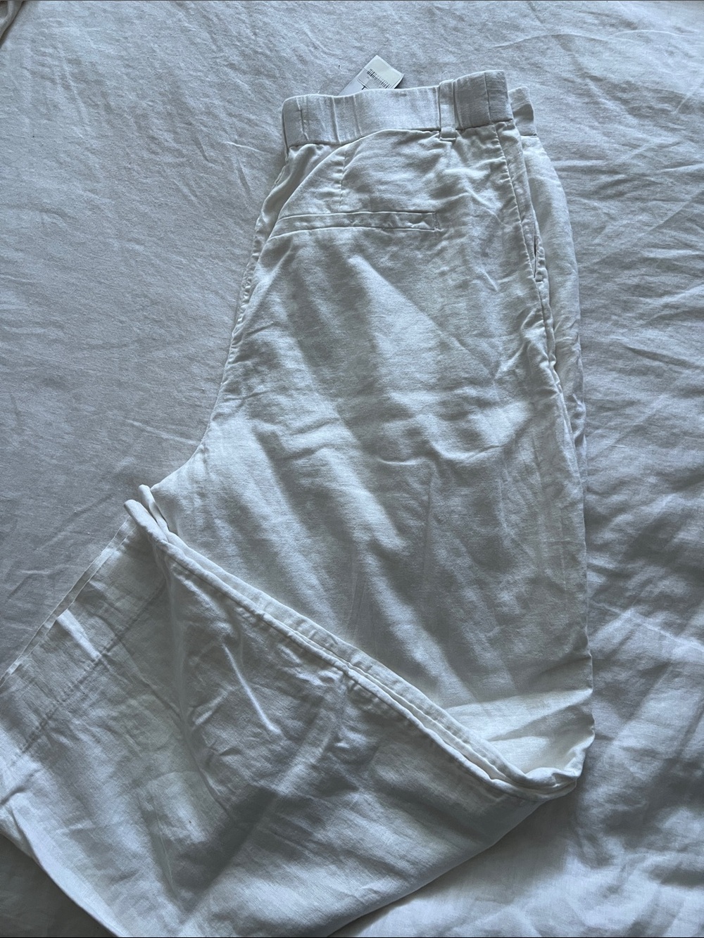 Abercrombie Women’s White Linen-Blend Casual Pants